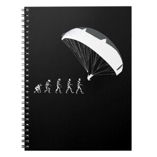 Paragliding Parachutes Soaring Evolution Notebook (Front)