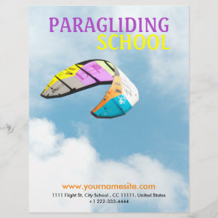 PARAGLIDING SCHOOL - template flyer