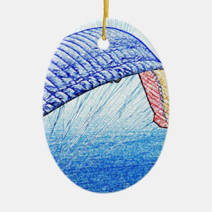 Paragliding Soaring Ceramic Tree Decoration
