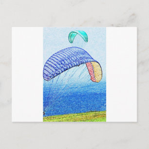 Paragliding Soaring Postcard