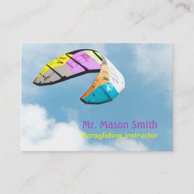 PARAGLIDING - template Business Card (Front)