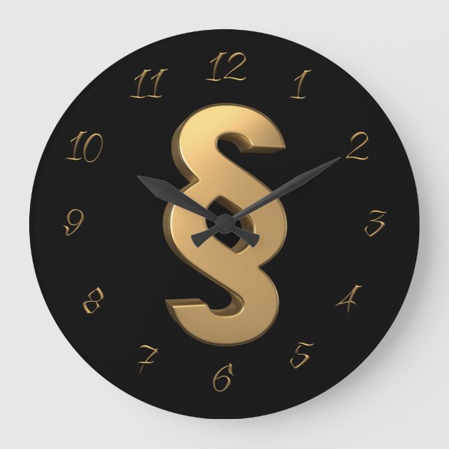 Paragraph attorney at law large clock (Front)