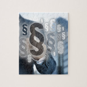 Paragraphs are selected by businessman jigsaw puzzle