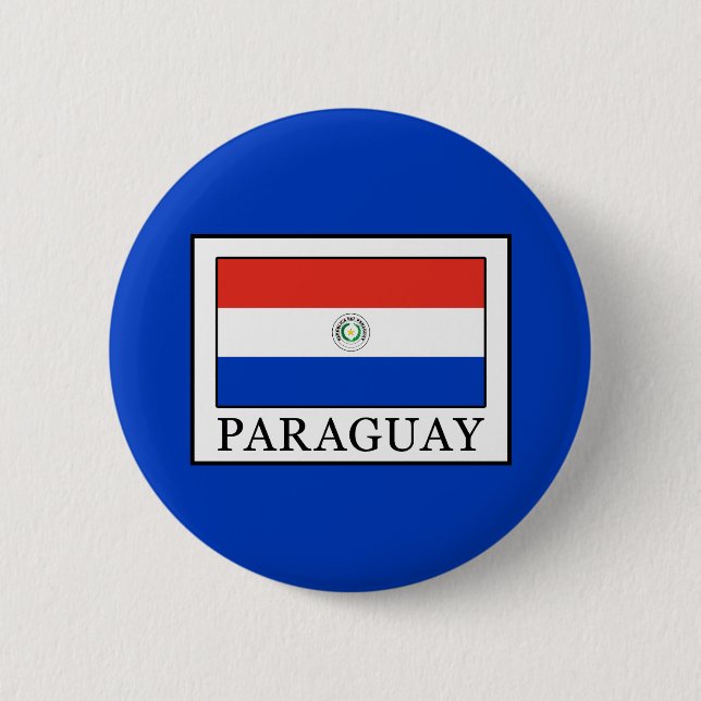 Paraguay 6 Cm Round Badge (Front)