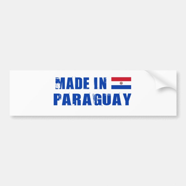 PARAGUAY BUMPER STICKER (Front)