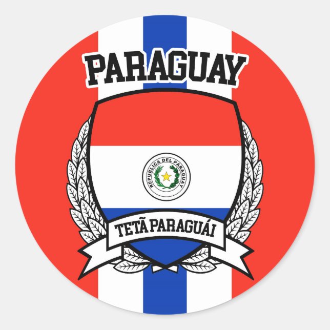 Paraguay Classic Round Sticker (Front)