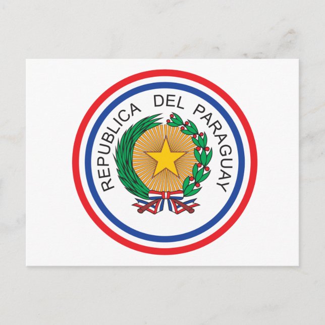 Paraguay Coat Of Arms Postcard (Front)