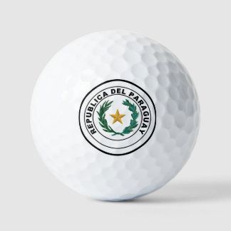 Paraguay country coat arms symbol emblem flag golf balls