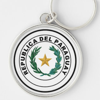 Paraguay country coat arms symbol emblem flag key ring