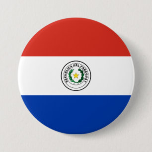 Paraguay Flag 7.5 Cm Round Badge