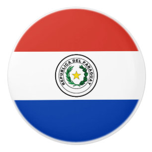Paraguay flag ceramic knob