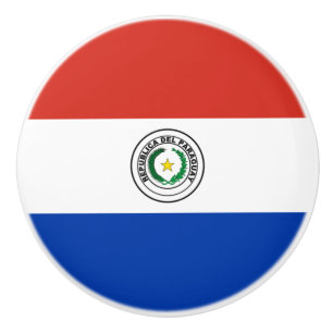Paraguay Flag Ceramic Knob