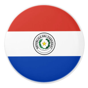Paraguay flag ceramic knob