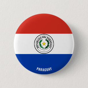 Paraguay Flag Charming Patriotic 6 Cm Round Badge
