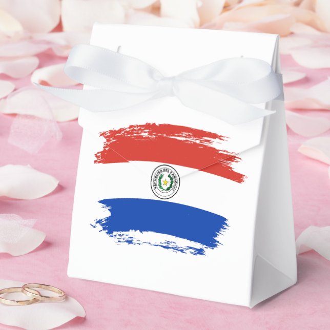 Paraguay flag favour box (Wedding)