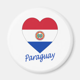 Paraguay Flag Heart Magnet