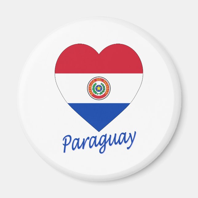 Paraguay Flag Heart Magnet (Front)