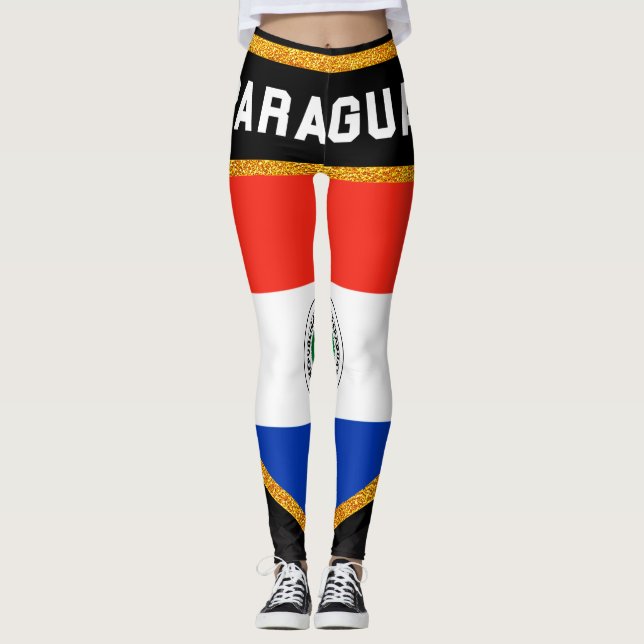 Paraguay Flag Leggings (Front)
