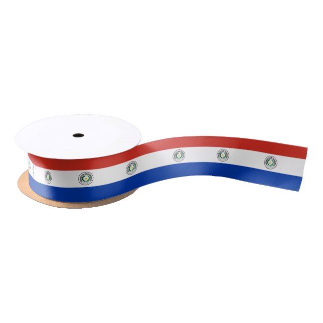 Paraguay Flag & Paraguay travel, holiday/sports Satin Ribbon (Spool)