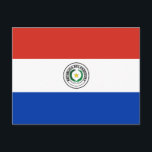 Paraguay Flag Postcard<br><div class="desc">Patriotic flag of Paraguay.</div>