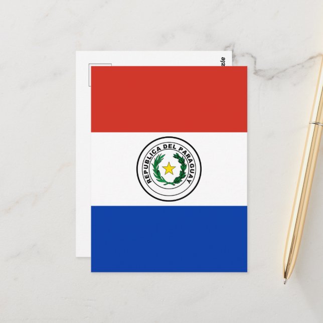 Paraguay flag postcard (Front/Back In Situ)
