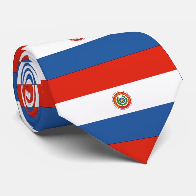 Paraguay flag tie (Rolled)