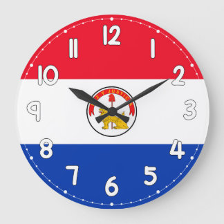 Paraguay Flag Wall Clock – Patriotic Flag Decor