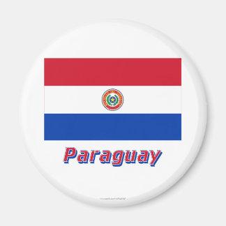 Paraguay Flag with Name Magnet