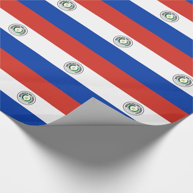 Paraguay Flag Wrapping Paper (Corner)