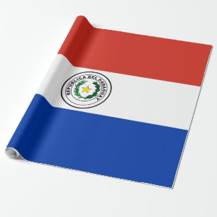 Paraguay flag wrapping paper