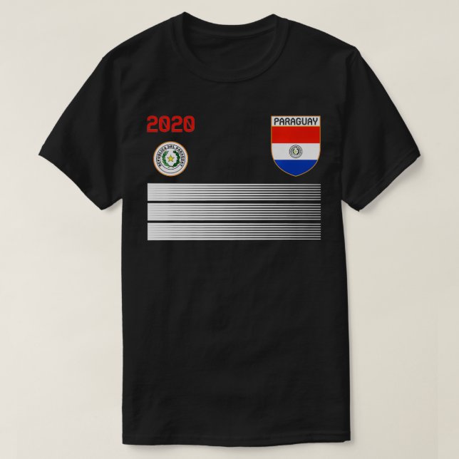 Paraguay Football Jersey 2020 Paraguay Soccer Prem T-Shirt (Design Front)