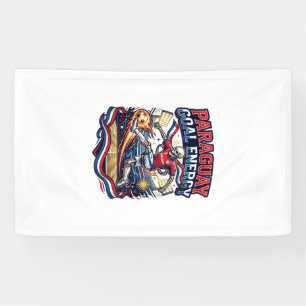 Paraguay Goal Energy Skeleton Striker Nations Bold Banner