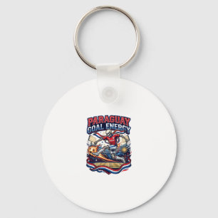 Paraguay Goal Energy Skeleton Striker Nations Bold Key Ring