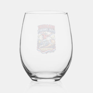 Paraguay Goal Energy Skeleton Striker Nations Bold Stemless Wine Glass