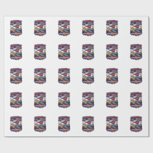 Paraguay Goal Energy Skeleton Striker Nations Bold Wrapping Paper