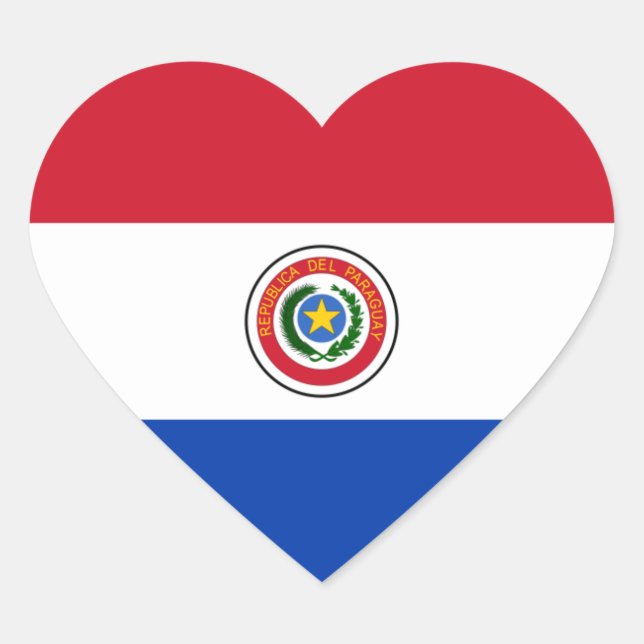 paraguay heart sticker (Front)
