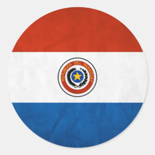 Paraguay National Flag Classic Round Sticker