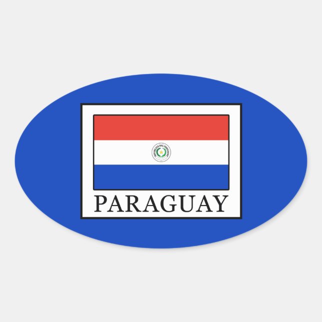 Paraguay Oval Sticker (Front)