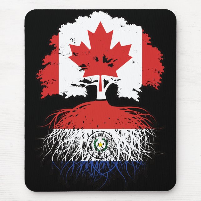 Paraguay Paraguayan Canadian Canada Tree Roots Mouse Pad (Front)