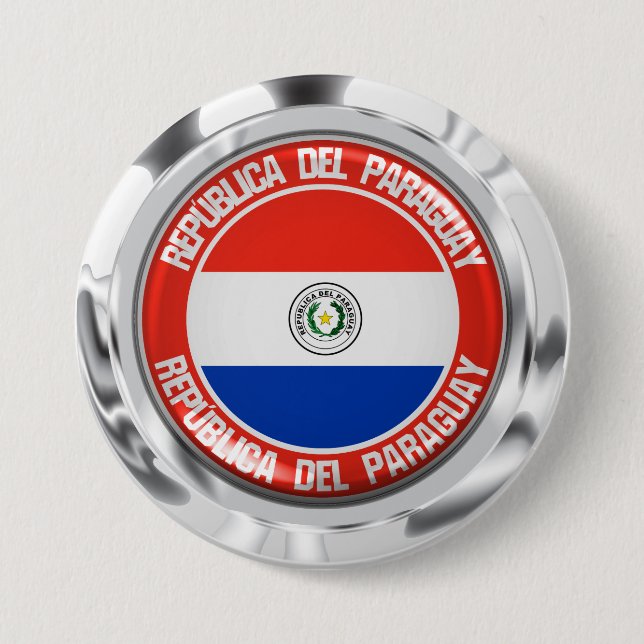 Paraguay Round Emblem 7.5 Cm Round Badge (Front)