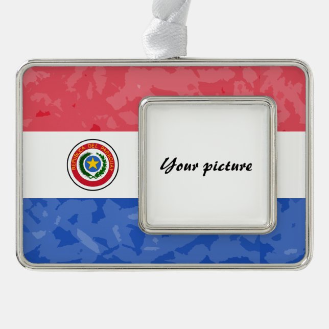 Paraguay Silver Plated Framed Ornament (Front)