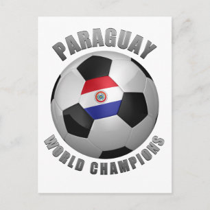 PARAGUAY SOCCER CHAMPIONS POSTCARD