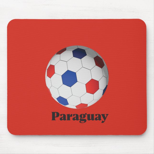 Paraguay Soccer Mouse Pad (Front)
