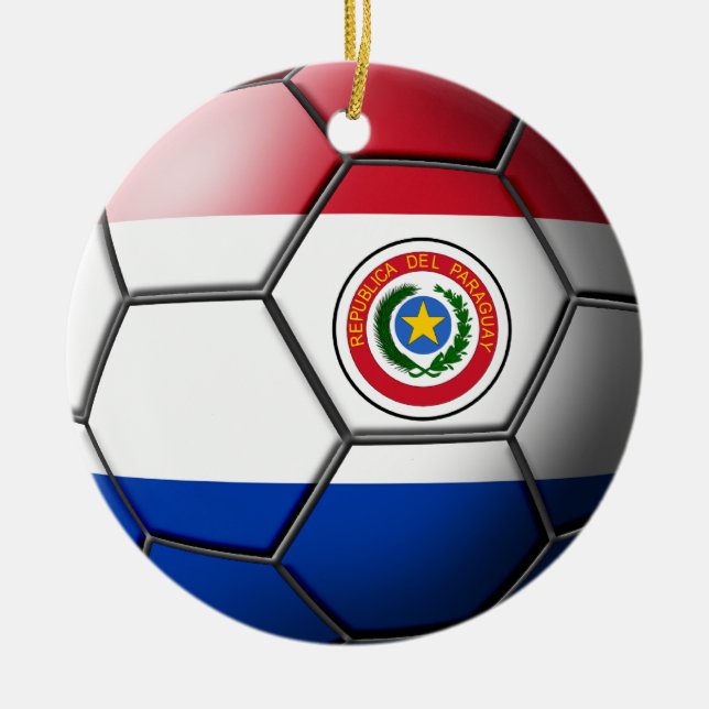 Paraguay Soccer Ornament (Front)