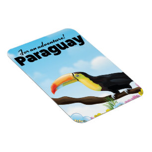 Paraguay Toucan travel poster Magnet