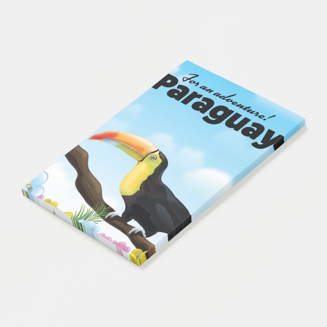 Paraguay Toucan travel poster Post-it Notes (Angled)