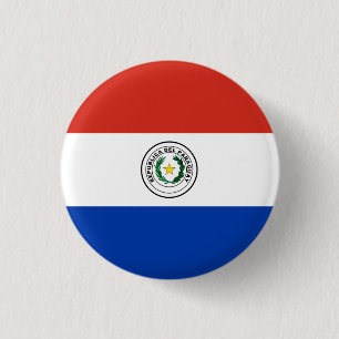 Paraguayan Flag, Flag of Paraguay 3 Cm Round Badge
