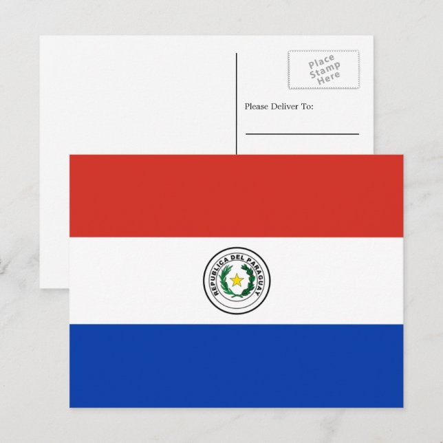 Paraguayan Flag, Flag of Paraguay Postcard (Front/Back)