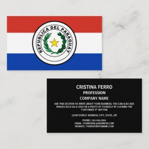 Paraguayan Flag & Seal, Flag of Paraguay Business Card