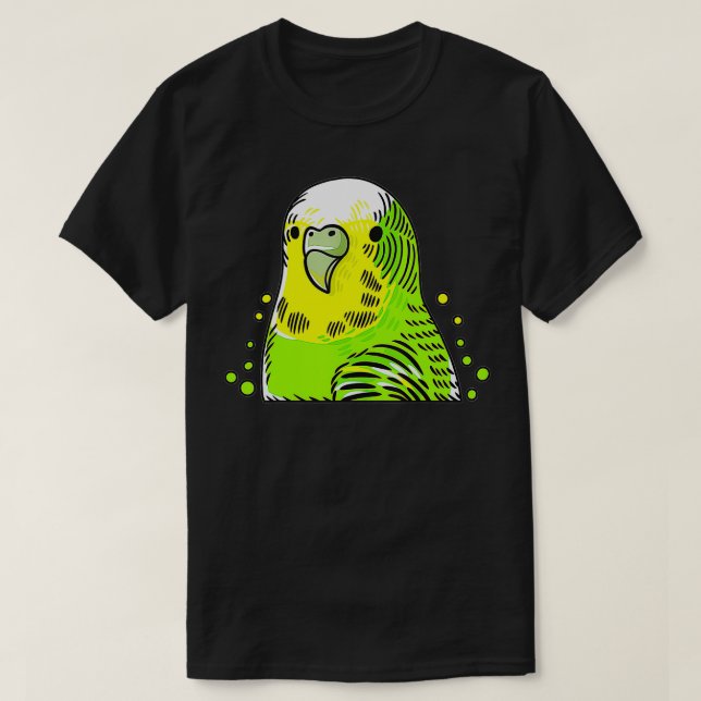 Parakeet Budgie Birds  T-Shirt (Design Front)